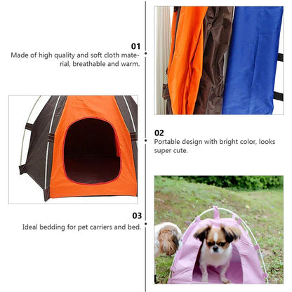 Sun-block Pet Tent Waterproof Tent Foldable Breathable Breathable Pet Shelter Corbycart