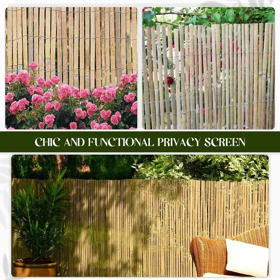 Bamboo Slat Fence Screen Roll Screening Fencing Privacy Sun Panel Garden Outdoor CorbyCart