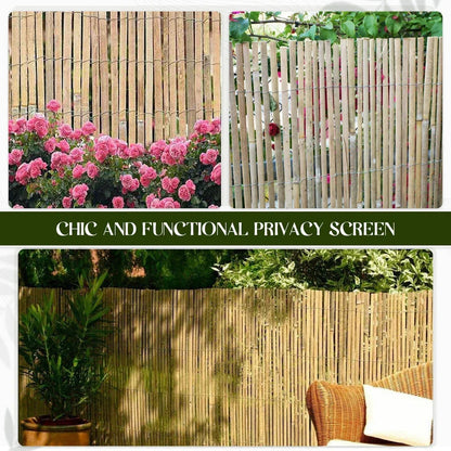Bamboo Slat Fence Screen Roll Screening Fencing Privacy Sun Panel Garden Outdoor CorbyCart