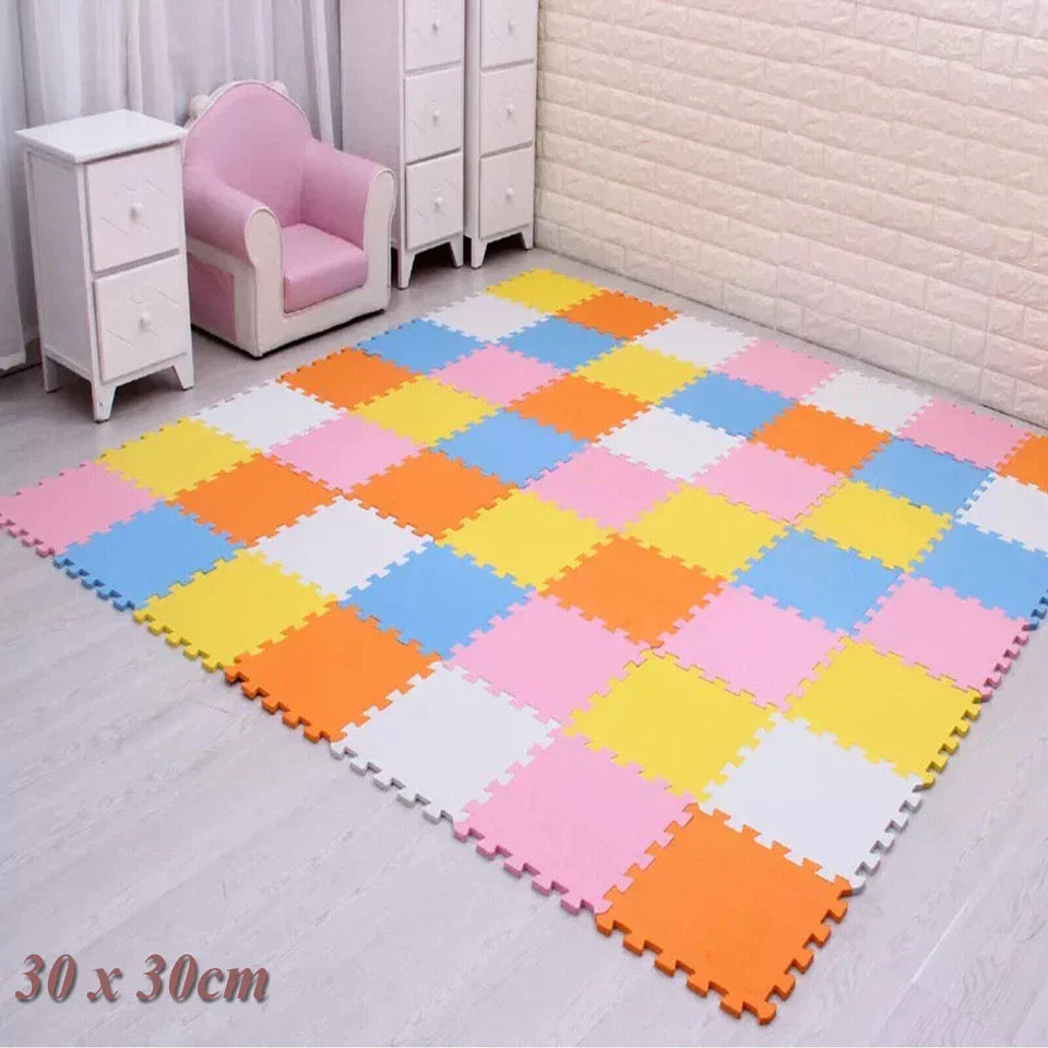 Large Eva Foam Mat Soft Floor Tiles Interlocking Play Kids Baby Mats Gym 30x30cm CorbyCart