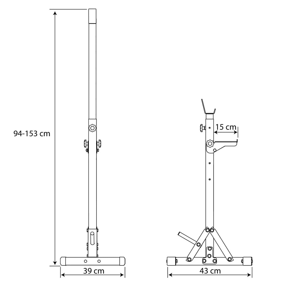 Squat Rack Barbell Stands Bench Press Heavy Duty Indoor Outdoor MADE IN EU CorbyCart