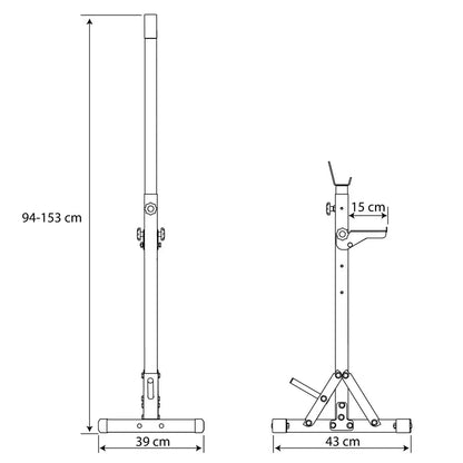 Squat Rack Barbell Stands Bench Press Heavy Duty Indoor Outdoor MADE IN EU CorbyCart