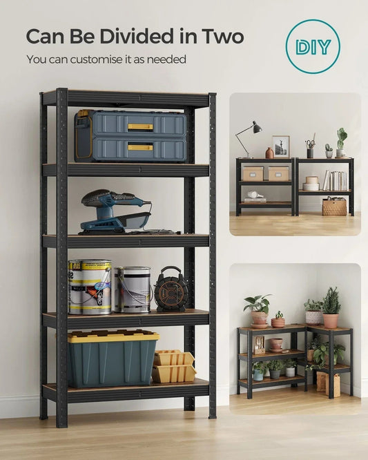 Large Heavy Duty Industrial Shelving Unit 650kg Load Capacity Adjustable Shelves CorbyCart
