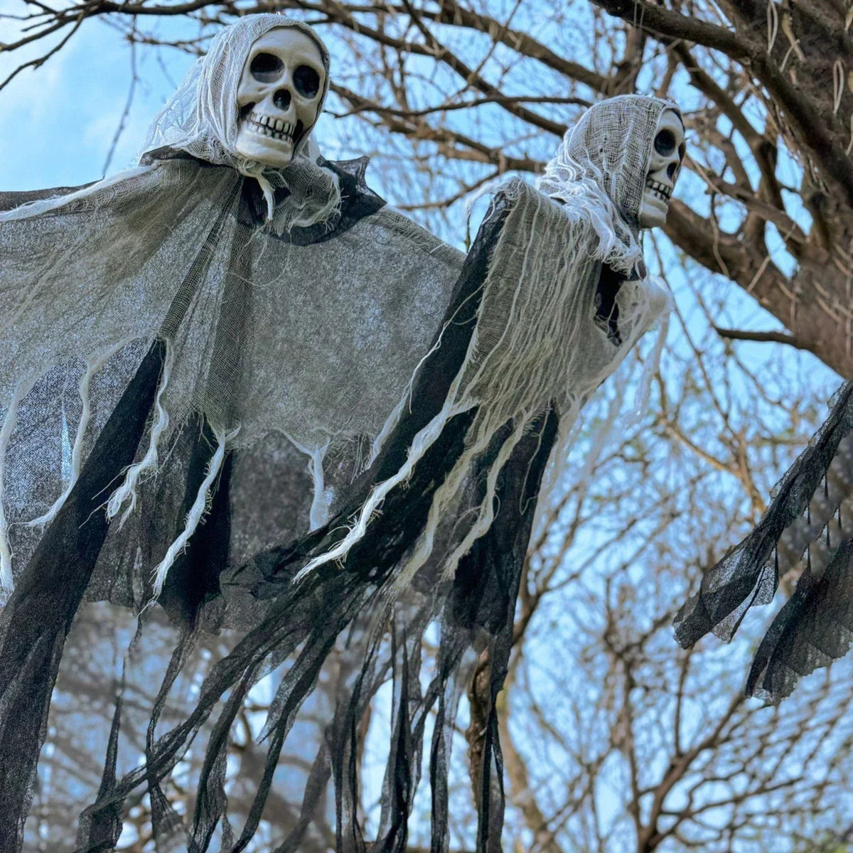 2PCS 80Cm Halloween Hanging Ghost Skeleton Decorations Prop Spooky Horror Scary CorbyCart