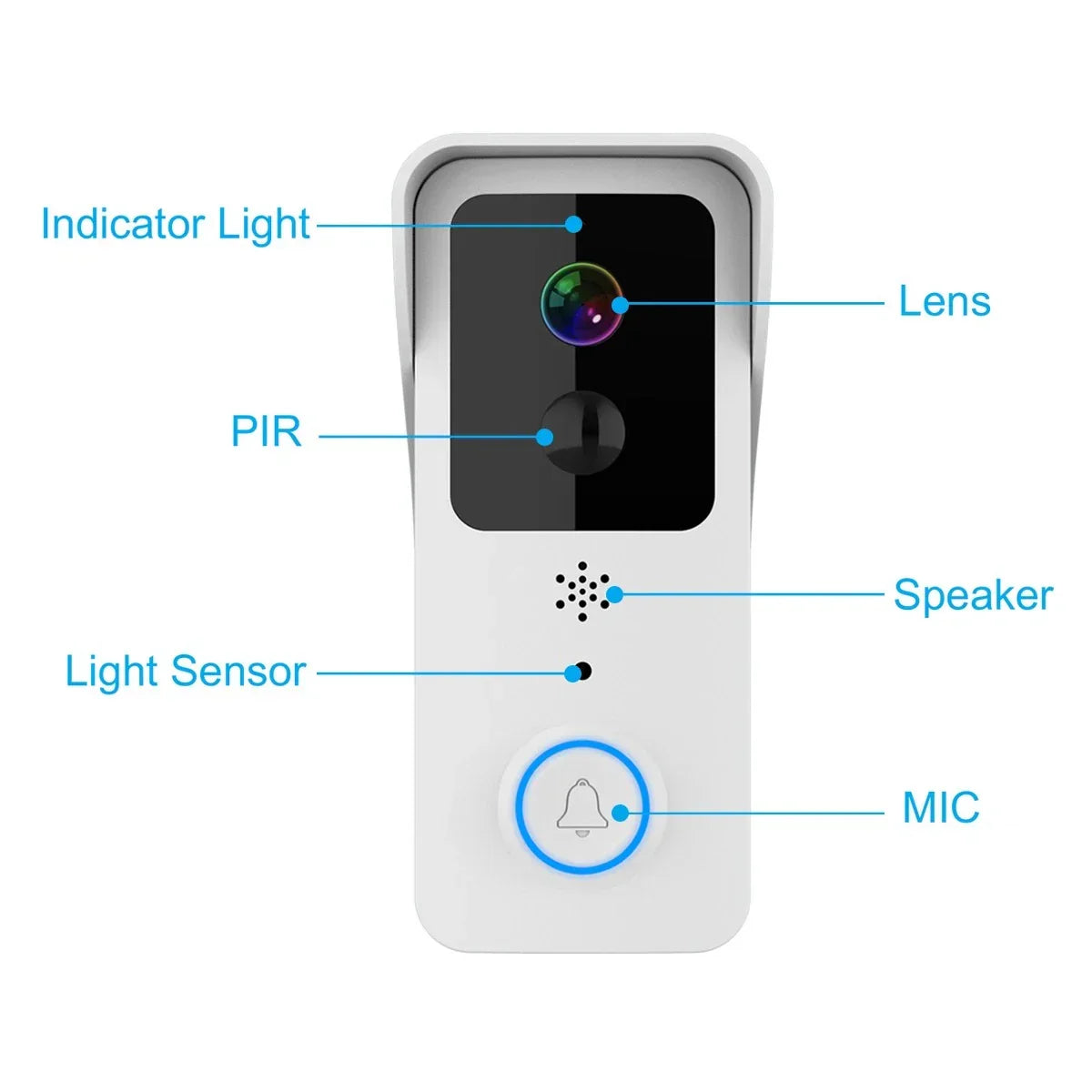 Wireless Smart WiFi Doorbell Video HD Camera Security Two-way Intercom Door Bell