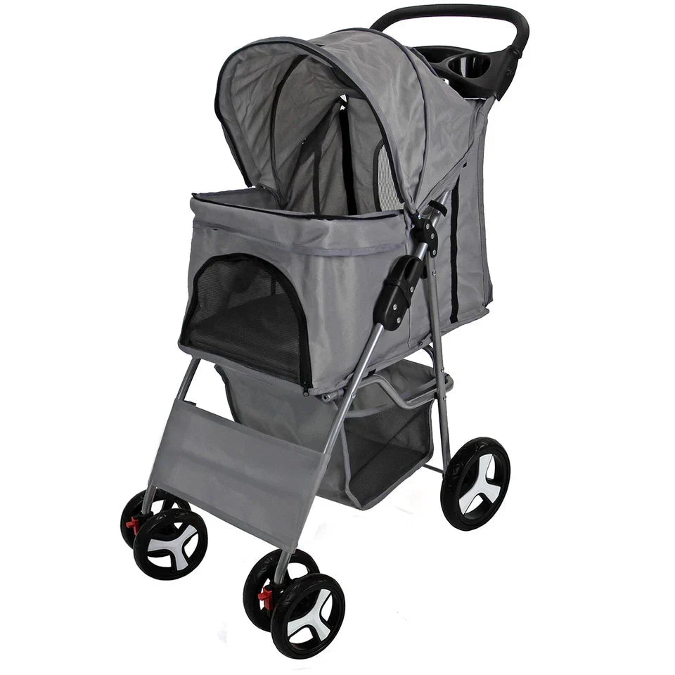 Pet Stroller Dog Cat Puppy Pram Pushchair Travel Cart Jogging Buggy Carrier Corbycart