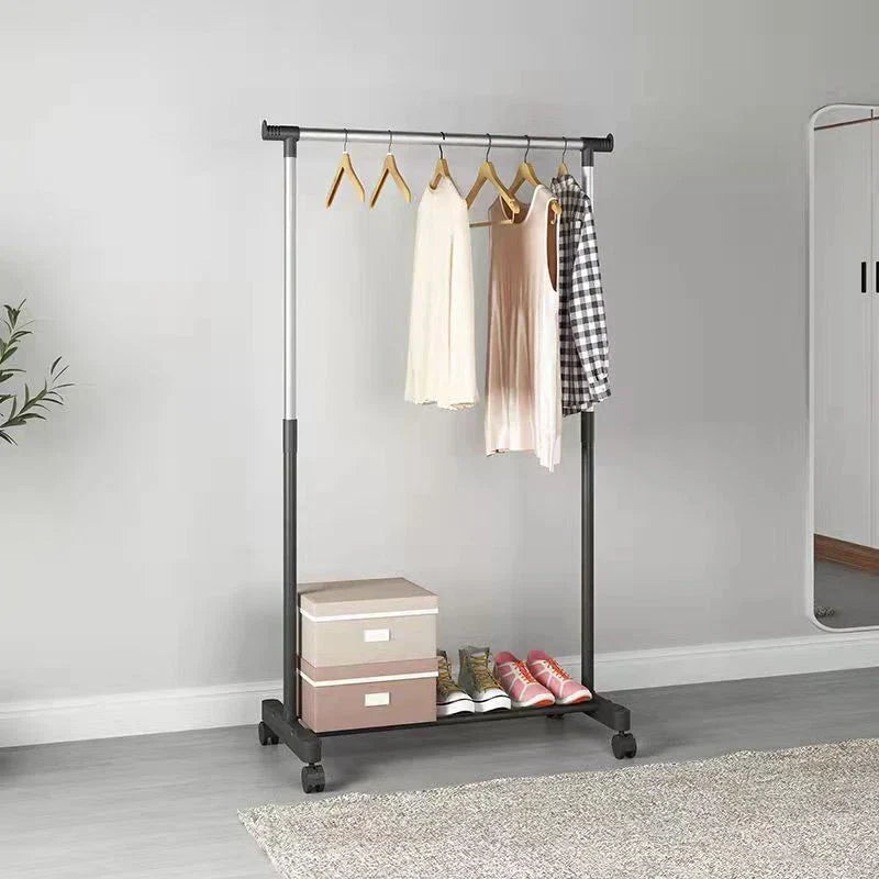 Metal Clothes Rail Storage Garment Shelf Hanging Display Stand Rack CorbyCart