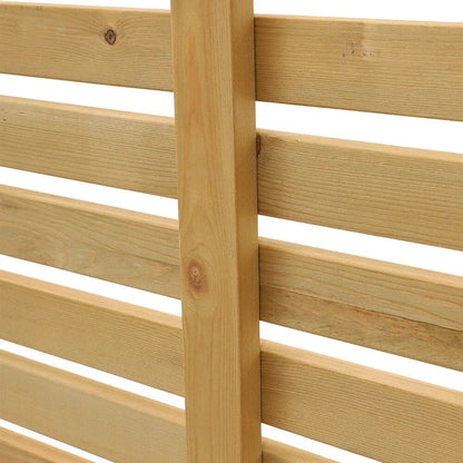 6ft Contemporary Slatted Rough Sawn Treated Fence Panel Corbycart