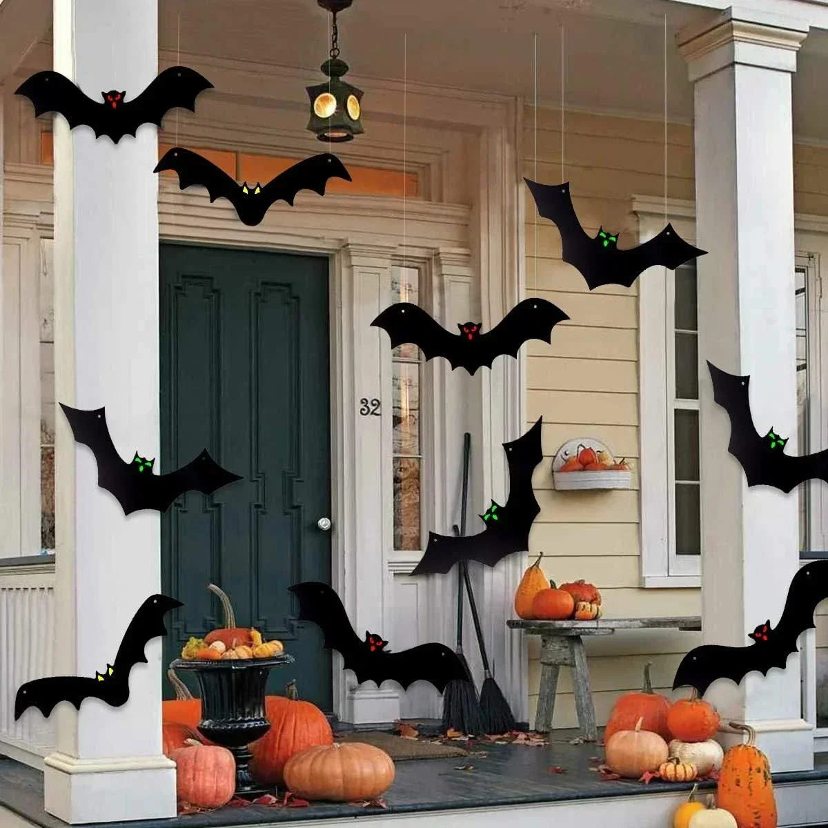 12PCS Halloween Hanging Bats, Halloween Flying Bat Hanging Decorations CorbyCart