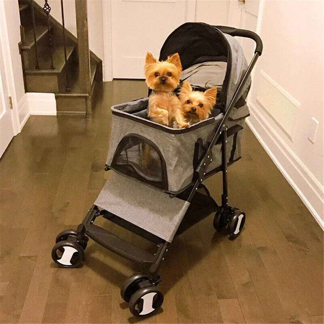 XXL Pet Stroller Pram Dog Carrier Trailer Stroller Travel Walk Carrier Load 30kg Corbycart