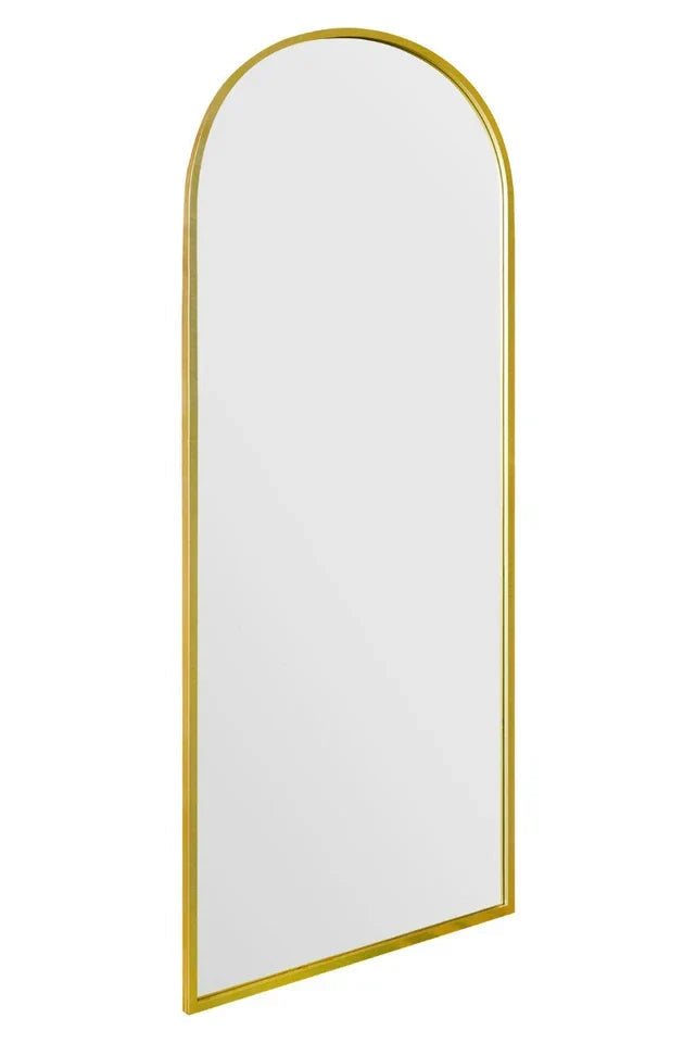 The Arcus New Extra Large Gold Framed Arched Mirror - 71" X 24" 180 x 60cm Corbycart