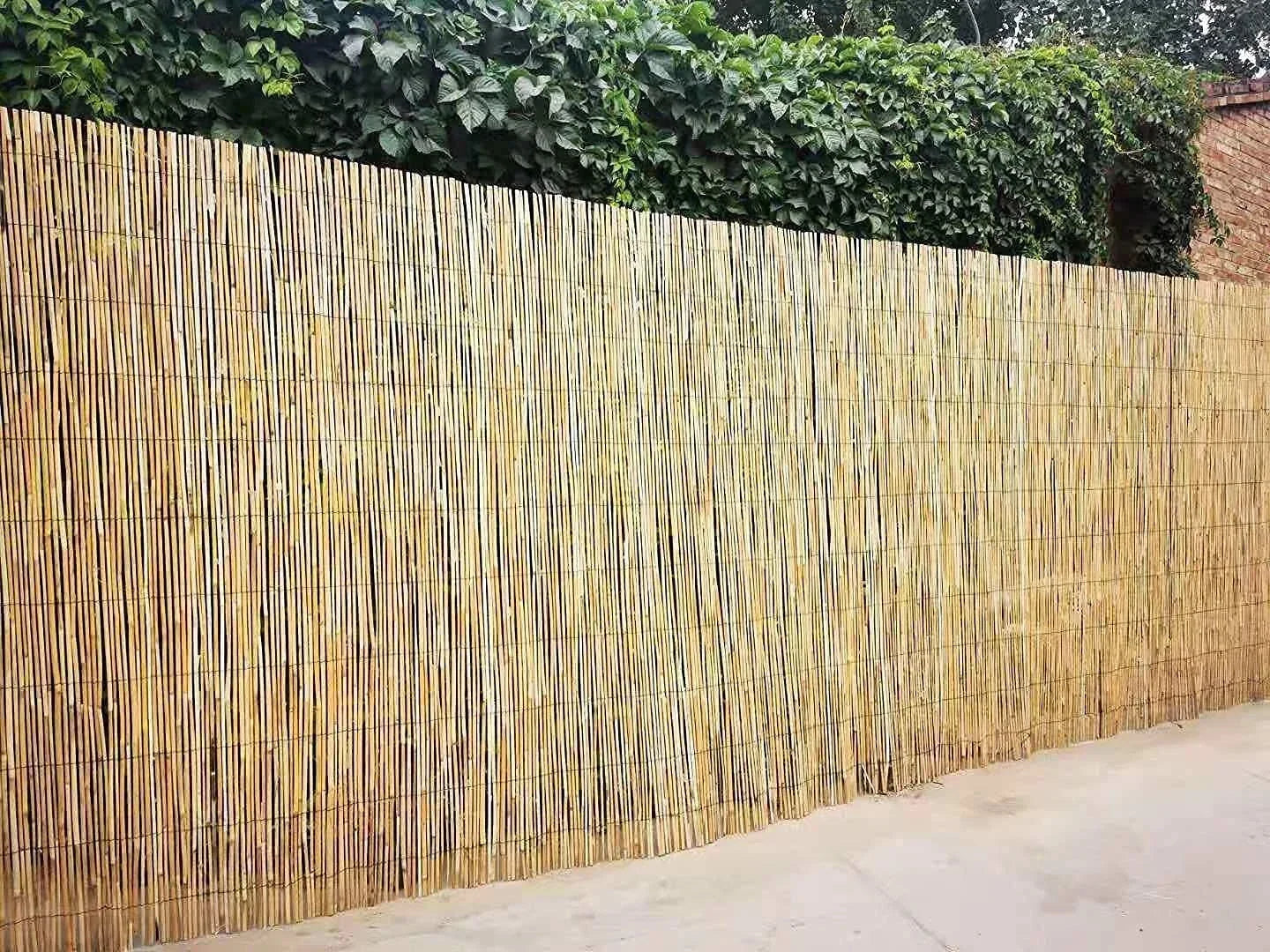 5M x 1.5M Natural Split Natural Peeled Reed Screening Fencing Panel Bamboo Fence Roll