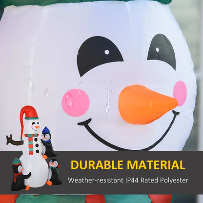 6ft Inflatable Christmas Decoration Snowman Three Penguins LED Lighted Outdoor CorbyCart