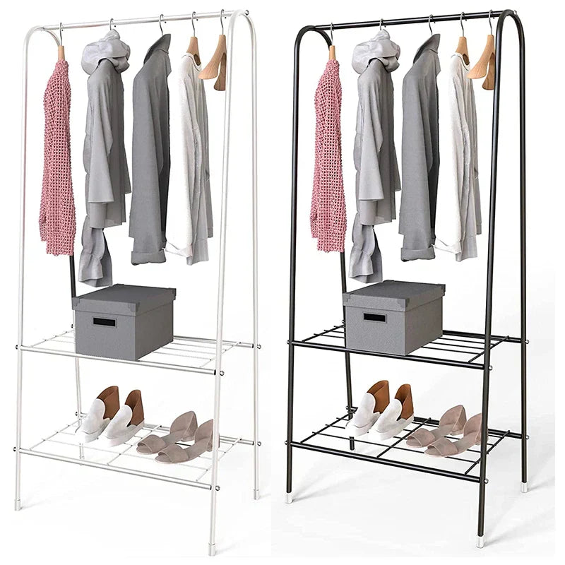 Metal Clothes Rail Hanging Rack Garment Display Stand Storage Shelf CorbyCart
