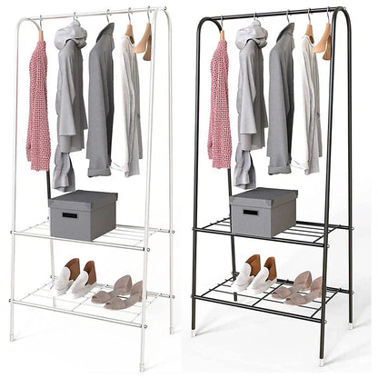 Metal Clothes Rail Hanging Rack Garment Display Stand Storage Shelf CorbyCart