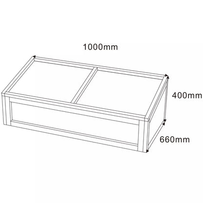 Wooden Cold Frame Mini Green Grow House Garden Plants Vegetables Seeds