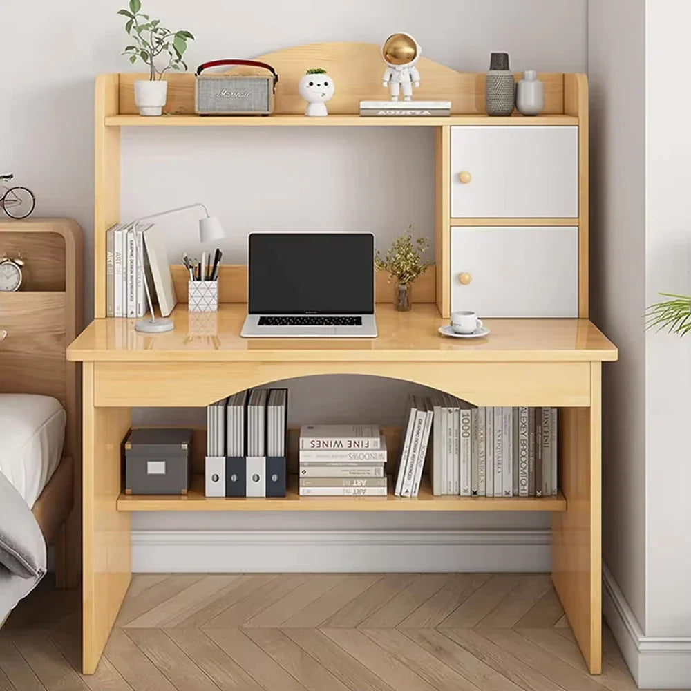 Wooden Computer Desk Home Office Writing Desk Study Table Workstation Cabinet UK