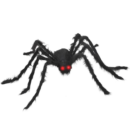 Halloween Prop Spider Decoration 150CM 8 Mode Light Up Giant Spider, Realistic