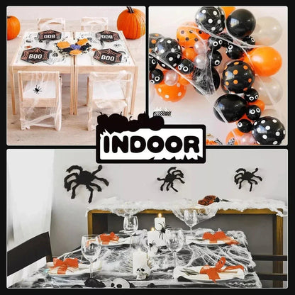 100cm LED Light Halloween Decoration Giant Spider Web Party Props Outdoor Decor CorbyCart