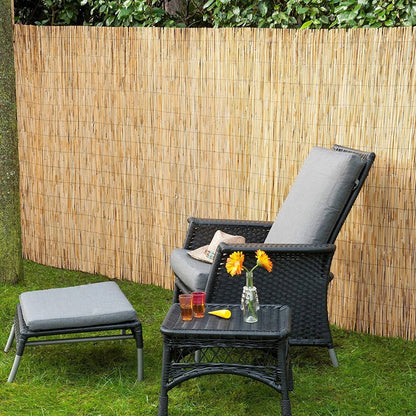 5M x 1.5M Natural Split Natural Peeled Reed Screening Fencing Panel Bamboo Fence Roll