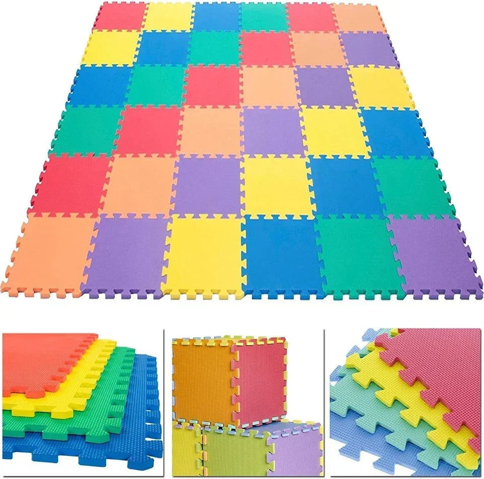 Large Eva Foam Mat Soft Floor Tiles Interlocking Play Kids Baby Mats Gym 30x30cm CorbyCart