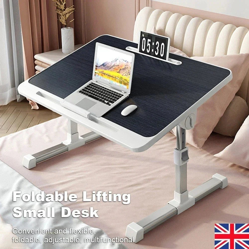Folding Laptop Table Bed Tray Sofa Lap Desk Note book Stand Adjustable Height UK CorbyCart