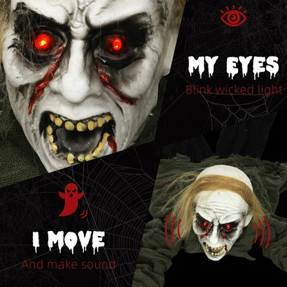 167 cm Halloween Crawling Zombie, Outdoor Animated Prop