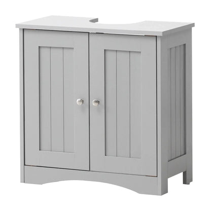 Grey Bathroom Under Sink Cabinet Basin Storage Cupboard Vanity Unit Furniture CorbyCart