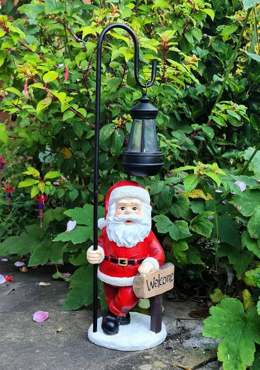 Garden Ornaments Solar Christmas Santa Claus decoration Outdoor Lantern Corbycart