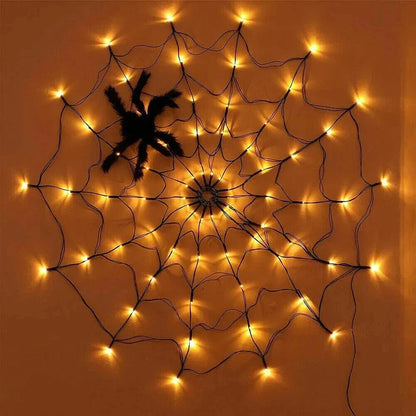 100cm LED Light Halloween Decoration Giant Spider Web Party Props Outdoor Decor CorbyCart