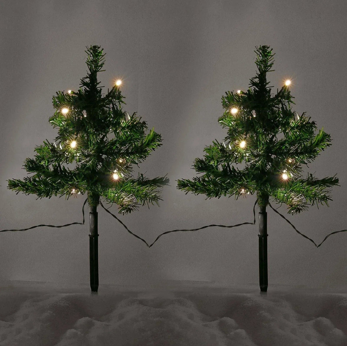 6 x Pre Lit Garden Christmas Tree Path Lights 90 LED Set Lawn Outdoor Decoration CorbyCart