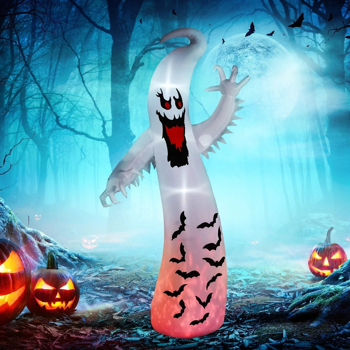 11.8FT Halloween Inflatable Spooky Ghost, Blow Up Outdoor Decoration for Garden CorbyCart