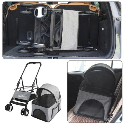 XXL Pet Stroller Pram Dog Carrier Trailer Stroller Travel Walk Carrier Load 30kg Corbycart