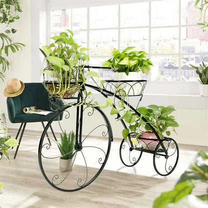 Bicycle Planter Metal Plant Stand Garden Bike Flower Pot Cart Holder Basket Deco Corbycart