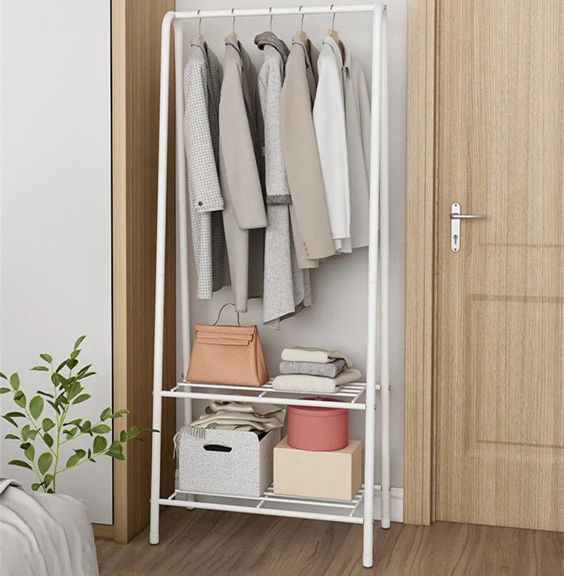 Metal Clothes Rail Hanging Rack Garment Display Stand Storage Shelf CorbyCart