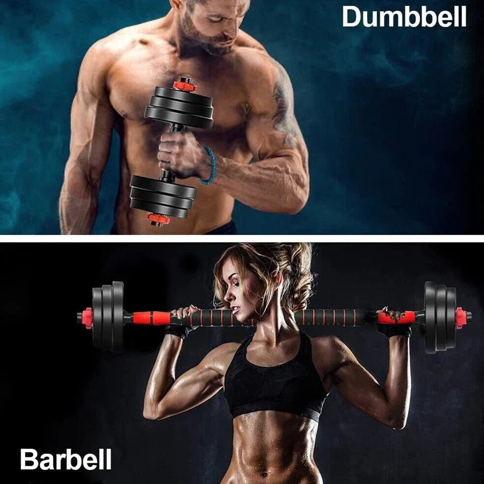 30kg Dumbbells Barbell Set with Connecting Rod CorbyCart