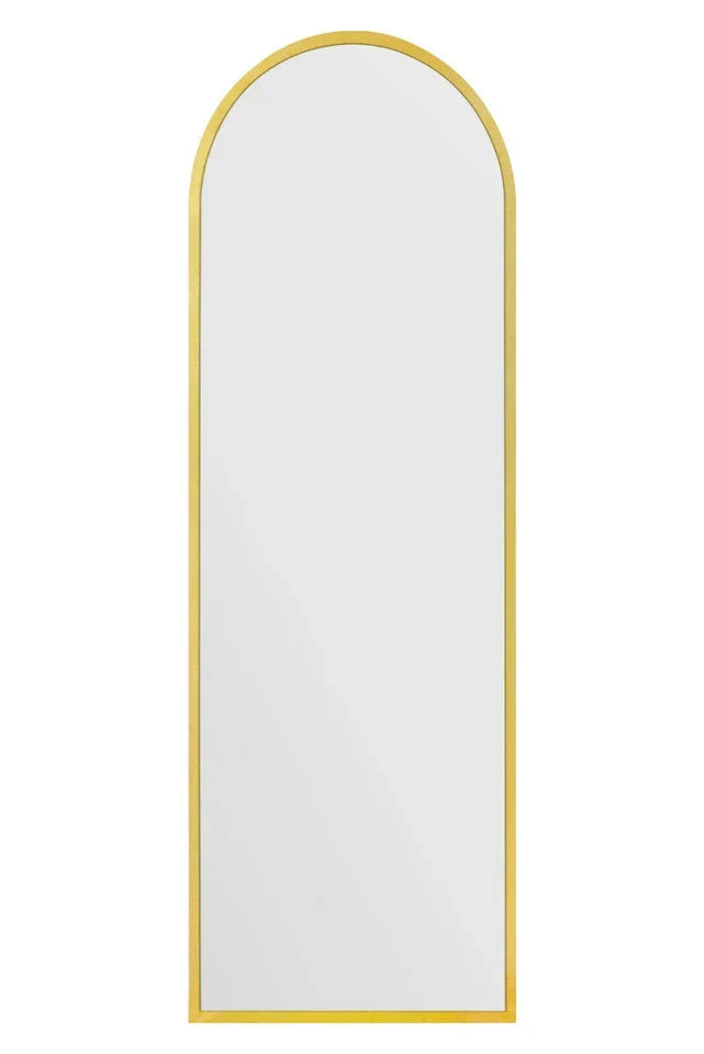 The Arcus New Extra Large Gold Framed Arched Mirror - 71" X 24" 180 x 60cm Corbycart