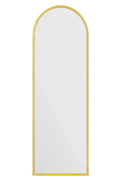 The Arcus New Extra Large Gold Framed Arched Mirror - 71" X 24" 180 x 60cm Corbycart