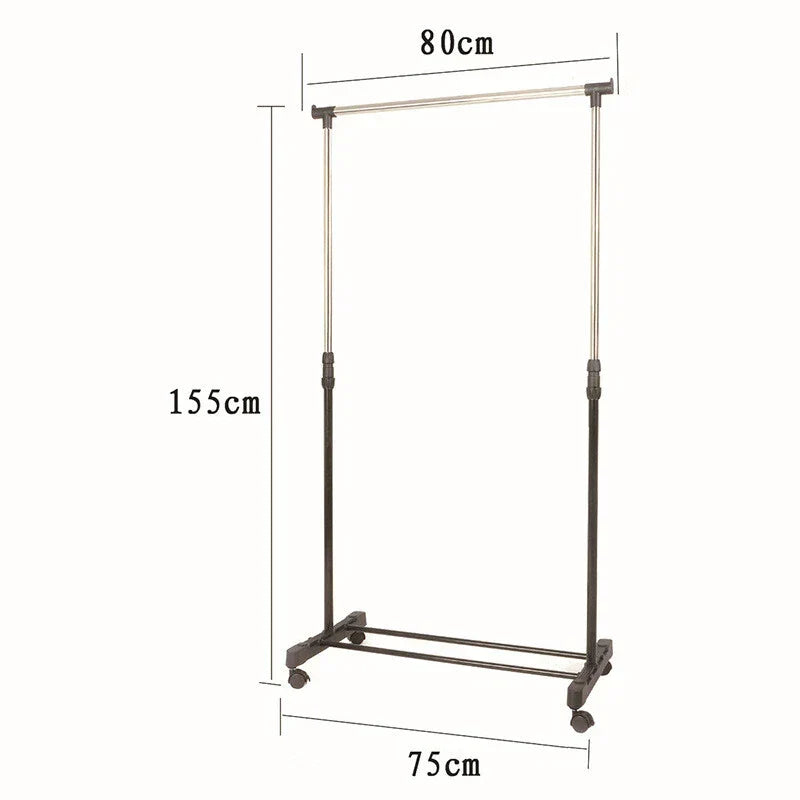 Metal Clothes Rail Storage Garment Shelf Hanging Display Stand Rack CorbyCart