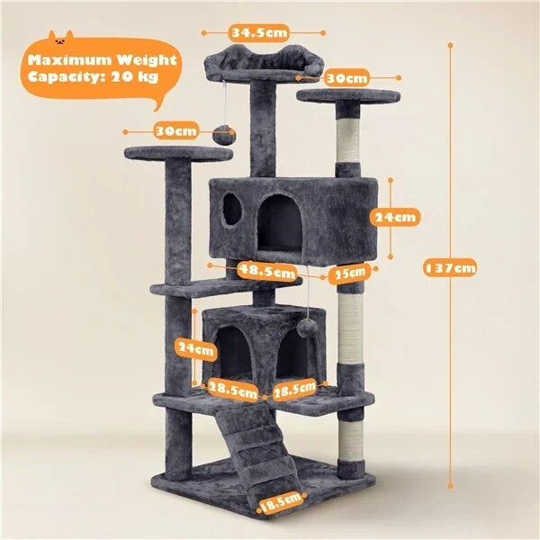 Cat Tree Cat Tower Cat Condo with Scratching Posts & Ladder for Cats Kittens Corbycart