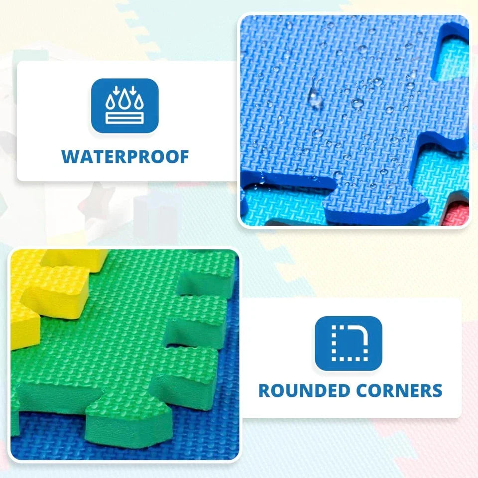Large Eva Foam Mat Soft Floor Tiles Interlocking Play Kids Baby Mats Gym 30x30cm CorbyCart