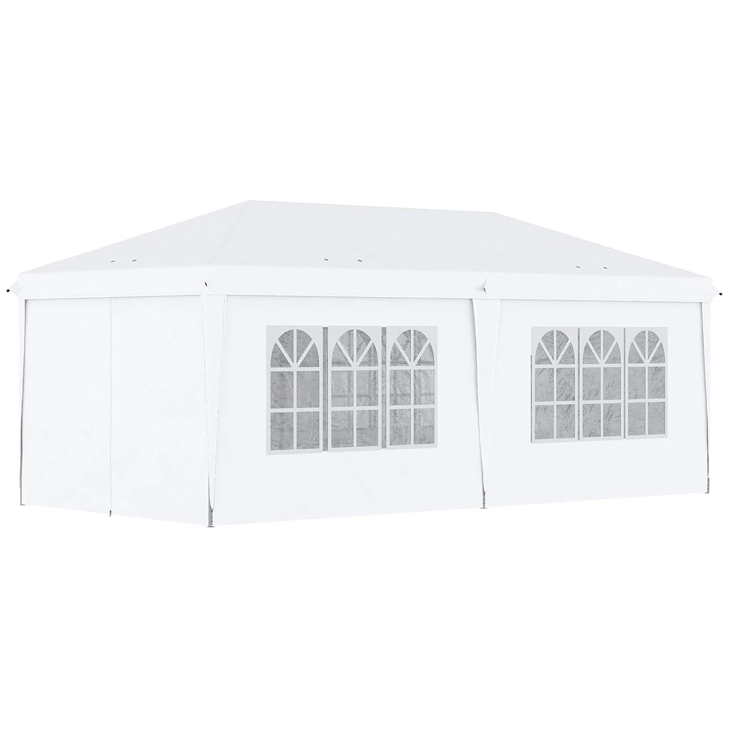 3x6m Popup Garden Heavy Duty Gazebo Marquee Party Tent Canopy with 6 Side Walls