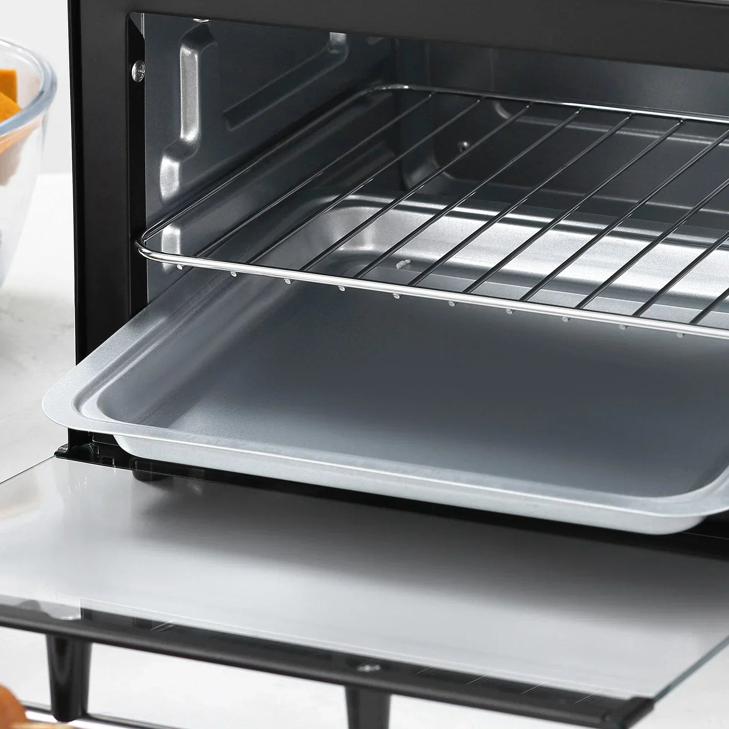 Mini Oven 9L Countertop Toaster Oven with Timer Control 750W Black