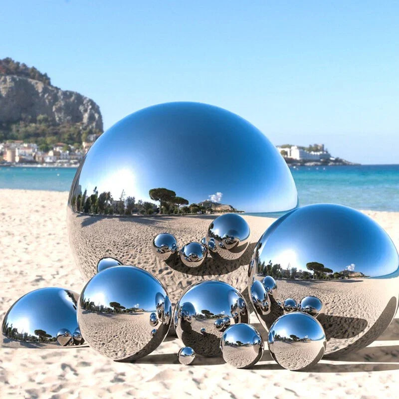 6PCS Garden Sphere Stainless Steel Mirror Gazing Balls Corbycart