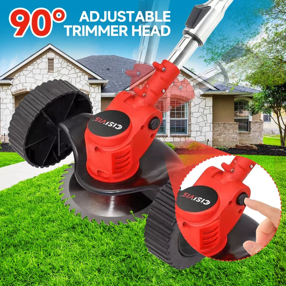 21V Cordless Electric Strimmer Grass Trimmer Weeder Garden Edger 2 Battery Wheel CorbyCart