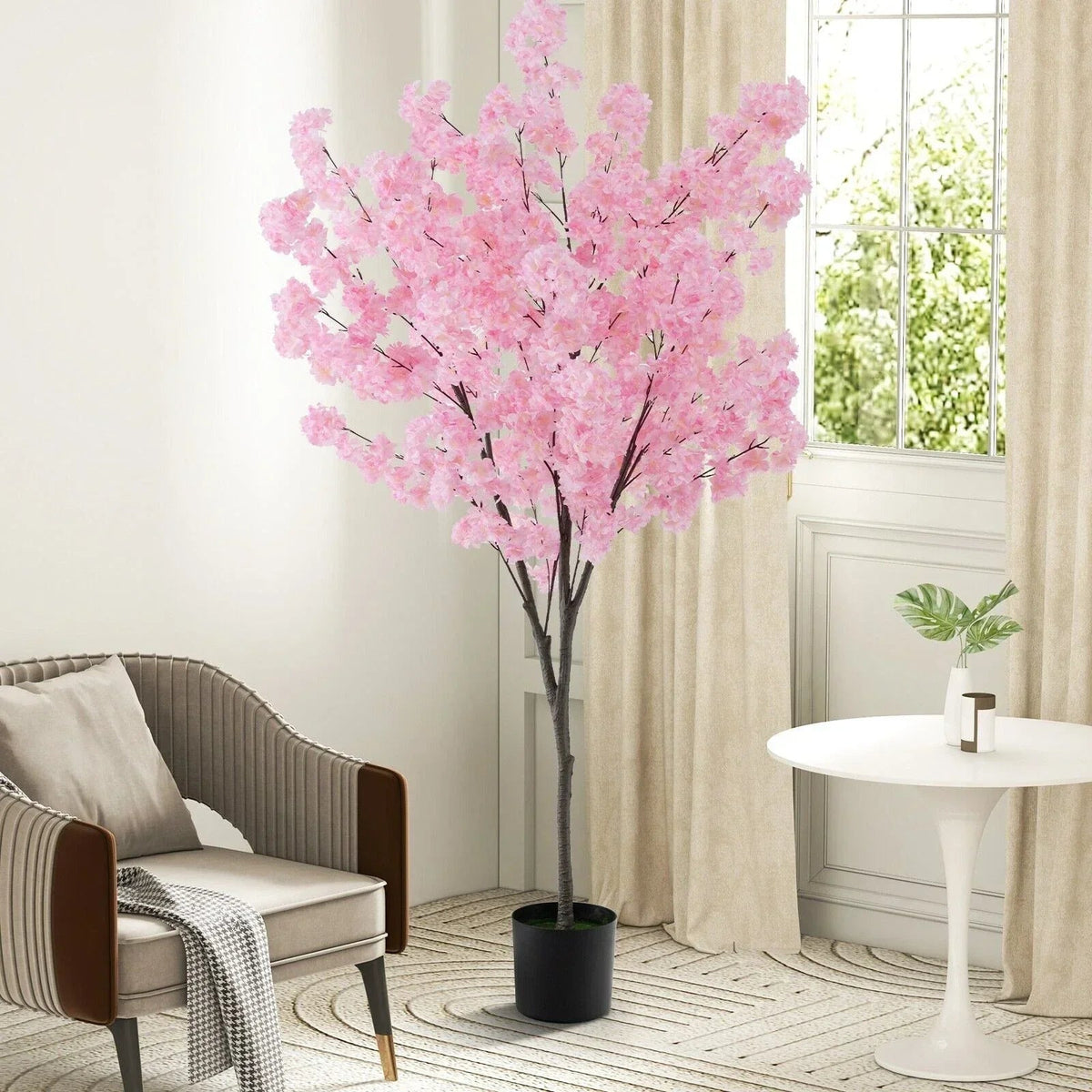 190cm Tall Artificial Cherry Blossom Tree Faux Floral Plant 1170 Flowers Corbycart