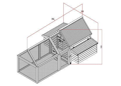 CHICKEN COOP HEN HOUSE POULTRY NEST BOX COOPS RABBIT HUTCH PLASTIC PLUS RUN CorbyCart