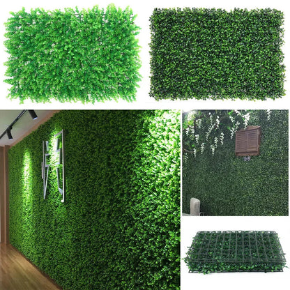 6X Artificial Plant Fence Greenery Wall Hedge Grass Mat Foliage Screen Panels UK Corbycart