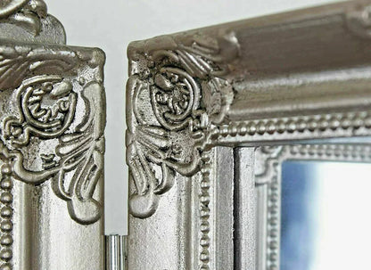 Large Dressing Table Mirror Home Decor Folding 3 Sided Tri Fold Champagne Vanity CorbyCart