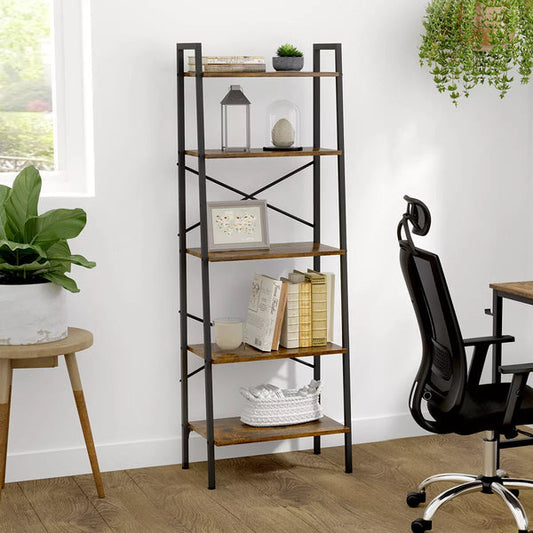 Ladder Shelf Bookcase Tier Display Storage Shelving Unit Stand Wall Rack CorbyCart